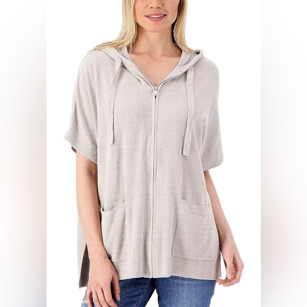 Barefoot Dreams CozyChic Ultra Lite Ribbed ZipUp hoodie